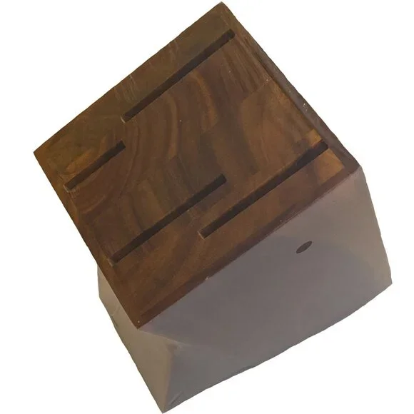 FAMCÜTE Block Wooden Holder for 4 Piece Kitchen Knife Set - New & Sealed